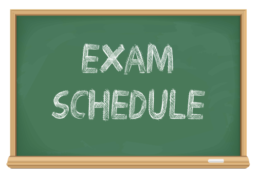 Semester One Exam Schedule